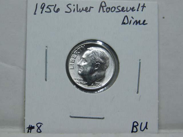 1956 ROOSEVELT DIME BU