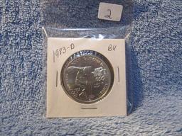 2-1983D OLYMPIC DISCUS THROWER SILVER DOLLAR BU