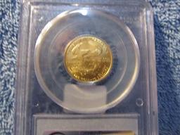 2007W $10. 1/4-OZ. GOLD EAGLE PCGS MS70