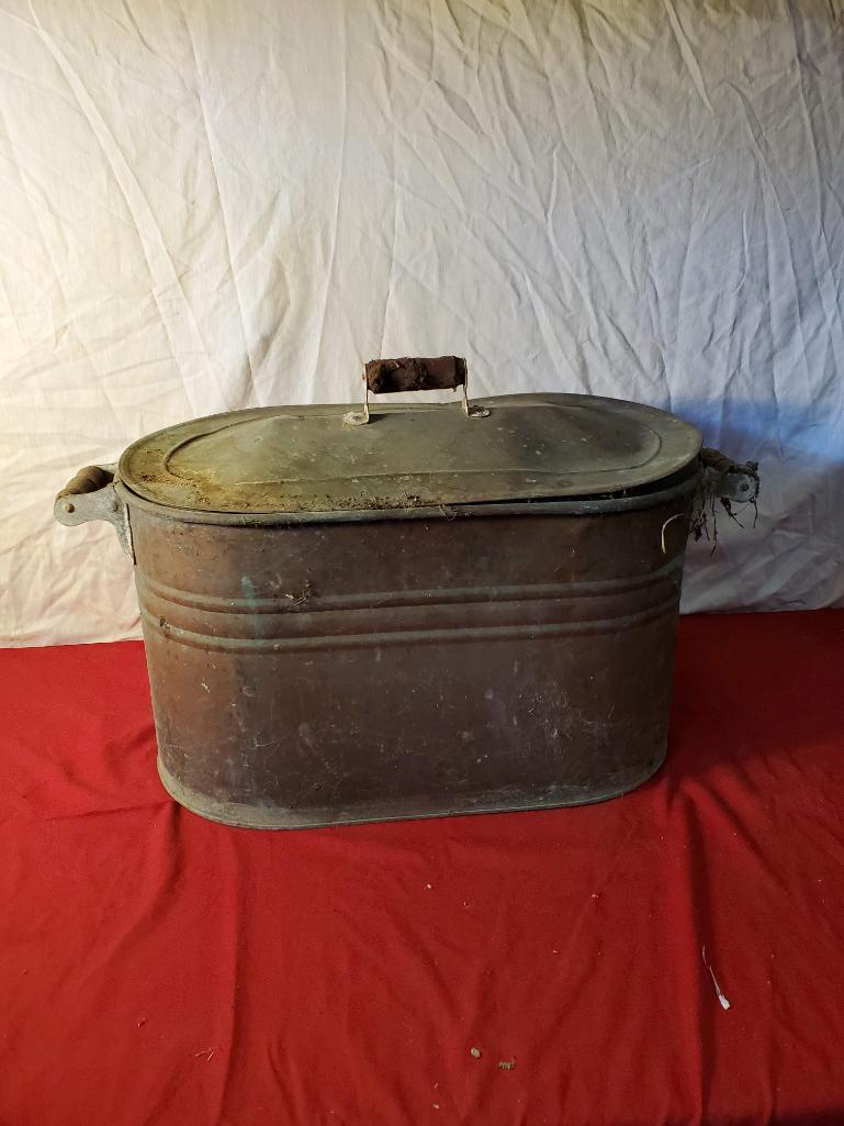 Large Copper Boiler with lid