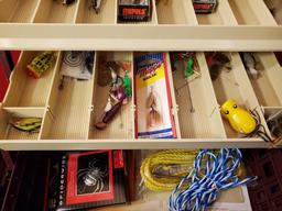 Plano Tackle box, filled with newer fishing tackle, see pics