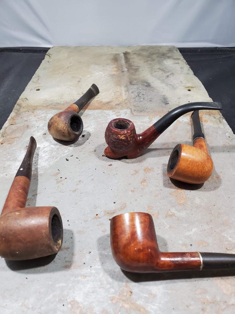 5 pipes, Wood Century Old Briar Italy Rossi Fratelli Rossi, Wood shoe century old Briar made in