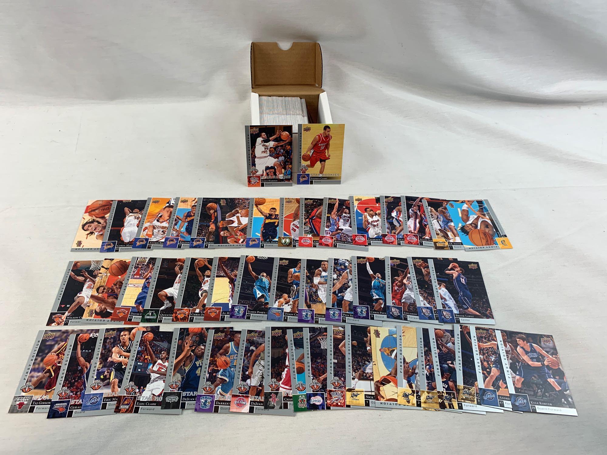 2009-2010 Upper Deck first edition basketball set: Curry, Harden (Rookies)