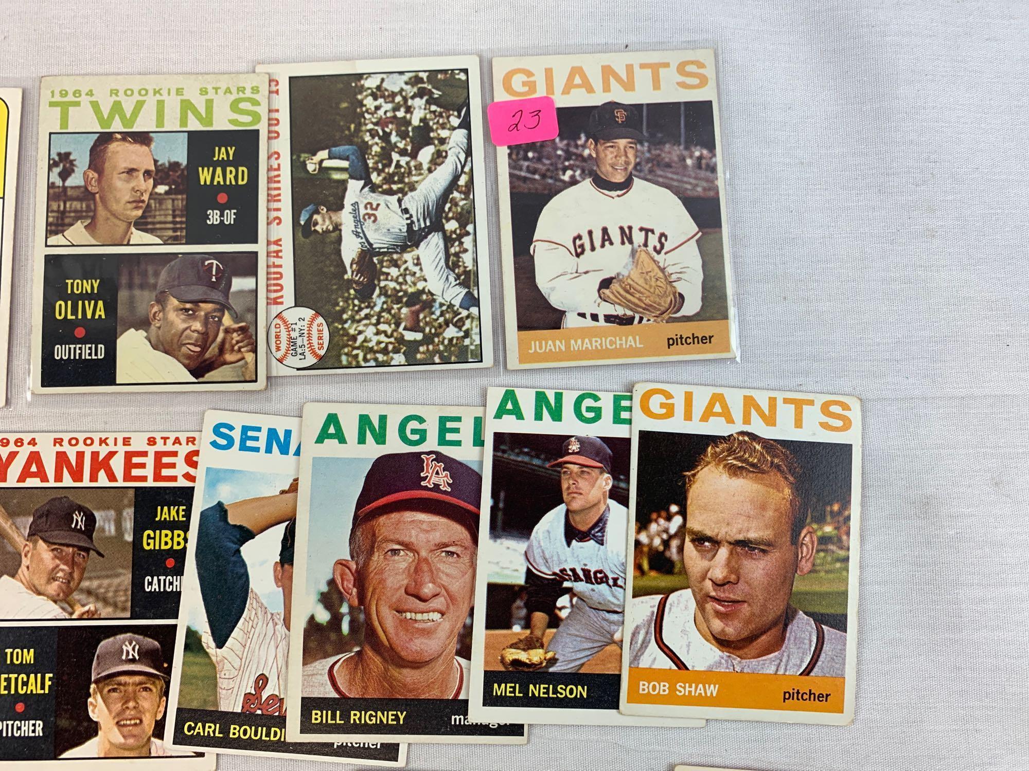 1964 Topps lot w/ 5 high numbers & stars