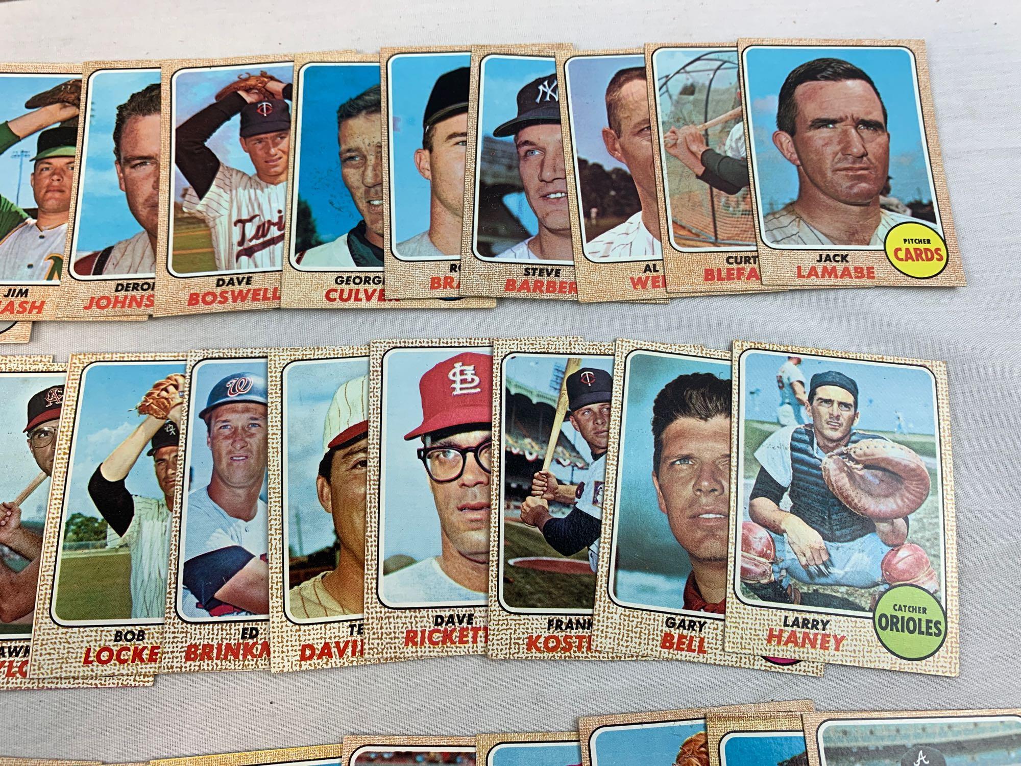 1968 Topps baseball lot  160+ cards w/ Sutton, Killebrew