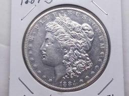 1884S MORGAN DOLLAR AU