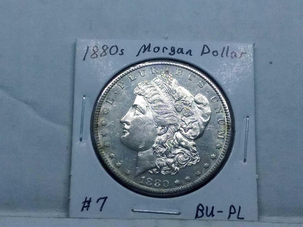 1880S MORGAN DOLLAR BU PL
