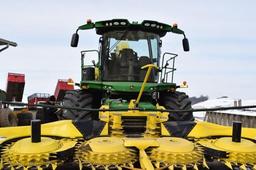 Combination: '17 JD 8700i Forage Harvester, '17 JD 770 10 row corn head, ’17 JD 649 hay head