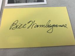 Bill Wambsganss Auto'd Index Card (JSA) w/ complete Bio & Photo
