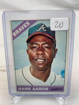 1966 Topps Hank Aaron #500 VG-EX++ Left Top Corner Holds It Back - Faces Up Nice