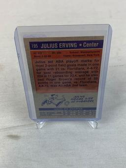 1972-73 Topps Julius Erving #195 Rookie -HOT VG-EX - Faces Up Nicer But Bottom Left Corner Stops It