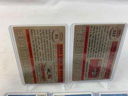Seven 1956 Topps Cleveland Brown Football Cards - Team Card, Modzelewski, Morrison, Renfro Colo, Kon