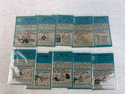 Ten 1964 Philadelphia Brand Cleveland Browns Football Cards - (2) Schafrath, Ryan, Morrow, Kreitling