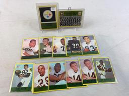 Thirteen 1967 Philadelphia Brand Pittsburg Steelers Football Cards - (2) Nelsen, McGee, Keys, Hilton