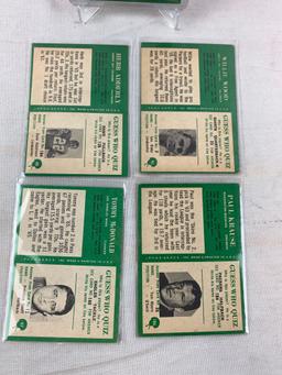 Five 1966 Philadelphia Brand Football Cards - Krause, McDonald, Wood, Adderly & Le Beau