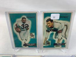 Ten 1955 Bowman Cleveland Brown Player cards - Colo, Bassett, Renfro, Ratterman, Michaels, Konz (2),