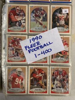 4-1990 Football Sets- Score, Pro Set, Fleer