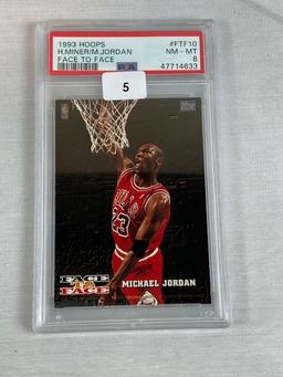 1993 Hoops Face to Face Michael jordan PSA 8