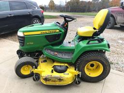 John Deere x750 Diesel lawn tractor 400 hours, 60? edge cut deck;