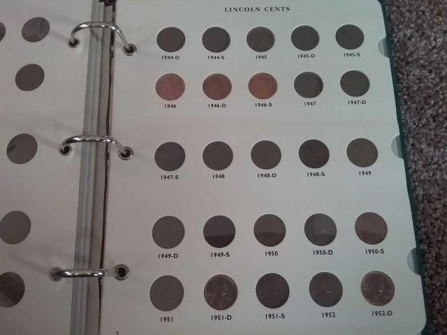 COMPLETE SET LINCOLN CENTS IN ALBUM 1909-1958D