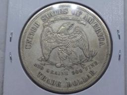 1877S TRADE DOLLAR XF