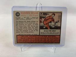 1962 Topps Warren Spahn #100 VG/EX Centering Holds it Back