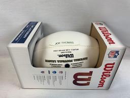 Joe Thomas signed white panel Wilson football