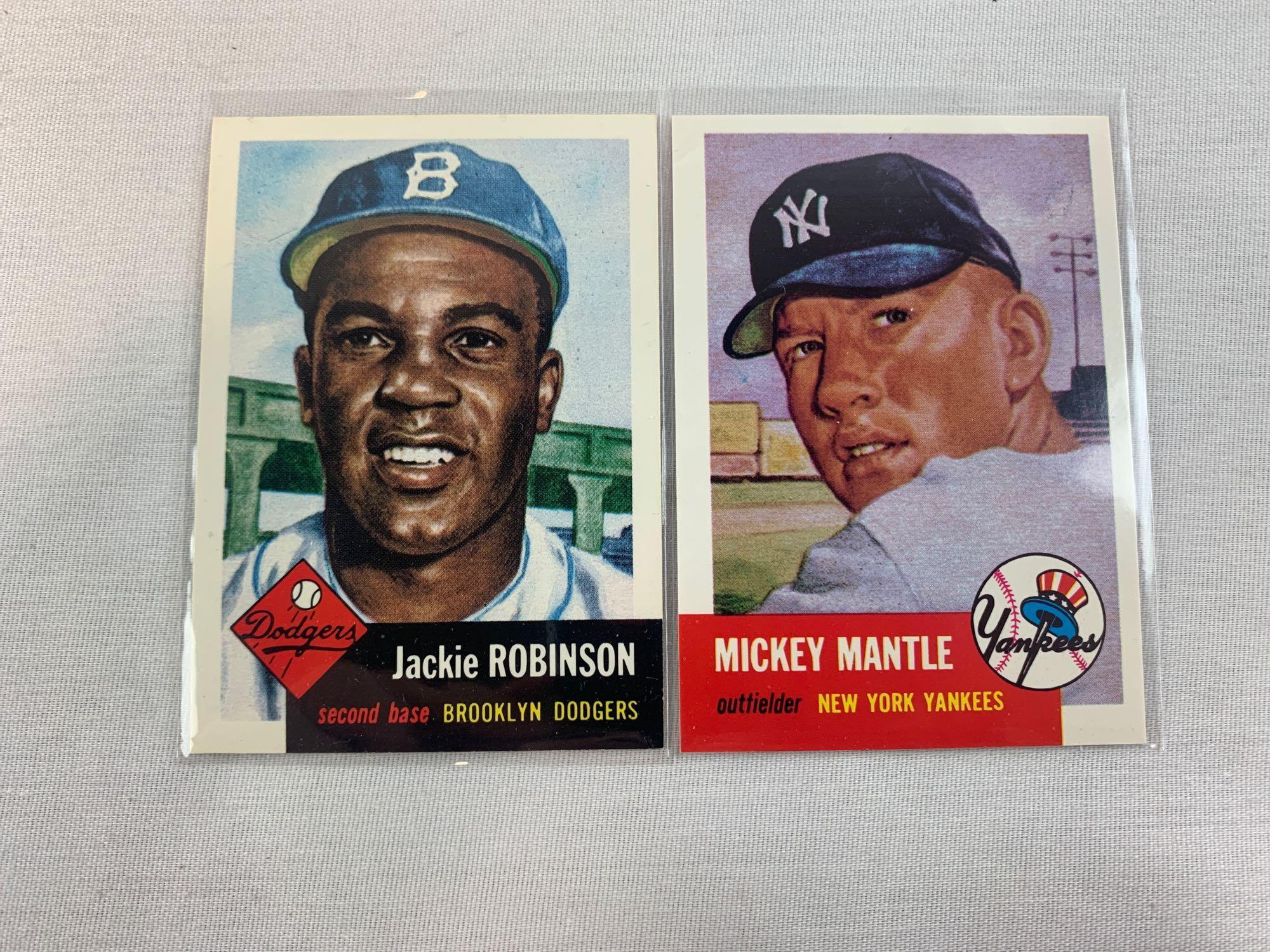 1953 Topps Archive set with Mantle and Robinson