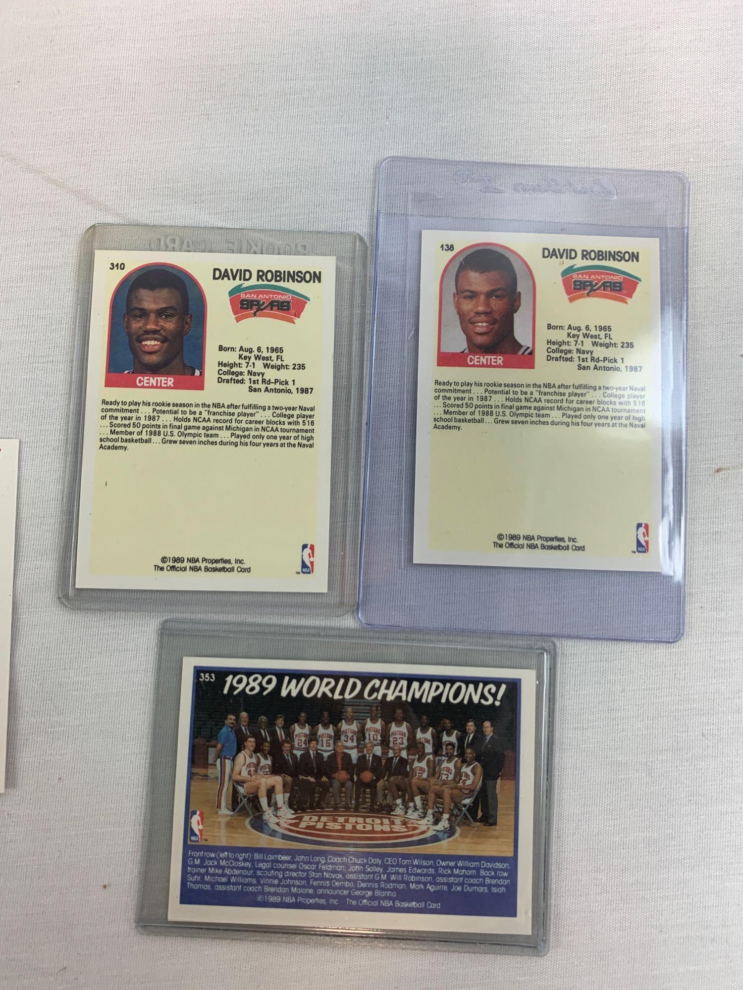 1989 Hoops basketball set series 1 and 2 with 2 Robinson rookies