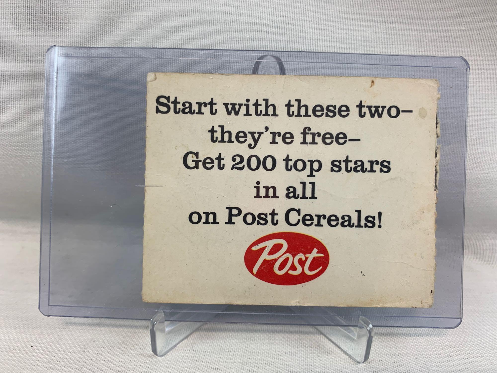 Mickey Mantle Post Cereal card