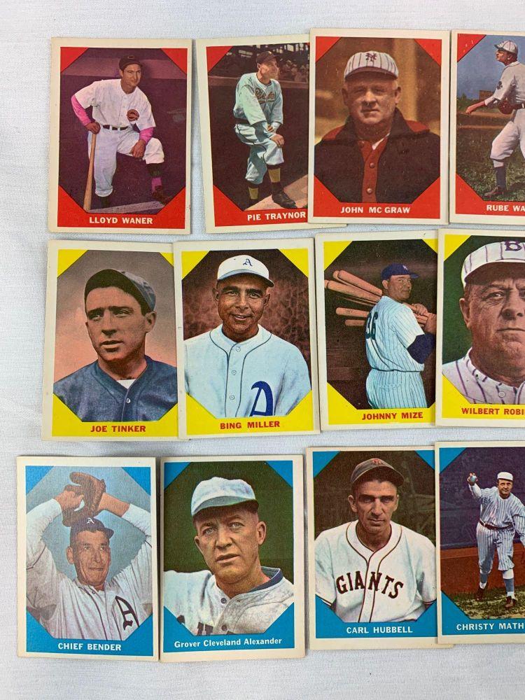 1960 Fleer Baseball Greats Lot of 20 w/Babe Ruth