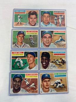 1956 Topps Off-Grade Lot w/HOFers - Mays, Snider, Campy++