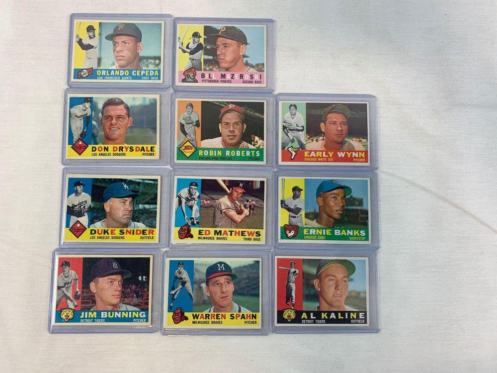 1960 Topps Baseball HOF Lot of 11 Different