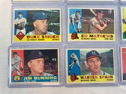 1960 Topps Baseball HOF Lot of 11 Different