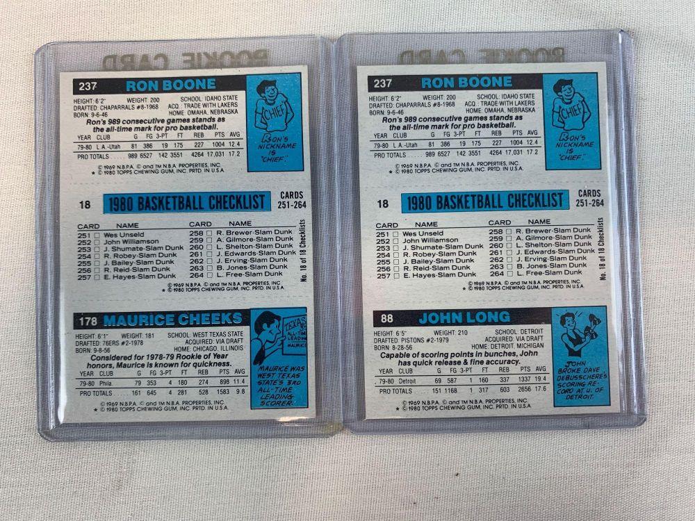 1980-81 Topps Magic Johnson RC w/Boone - Pair