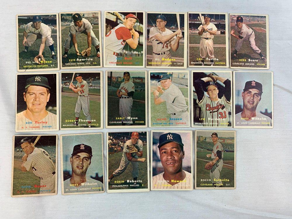 1957 Topps Off-Grade Lot of 17 w/HOFers