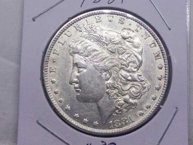 1881 MORGAN DOLLAR AU