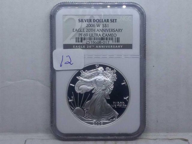 2006W SILVER EAGLE NGC PF69 ULTRA CAMEO 20TH ANNIVERSARY