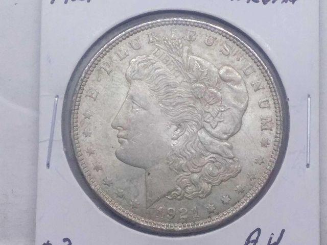 1921 MORGAN DOLLAR AU