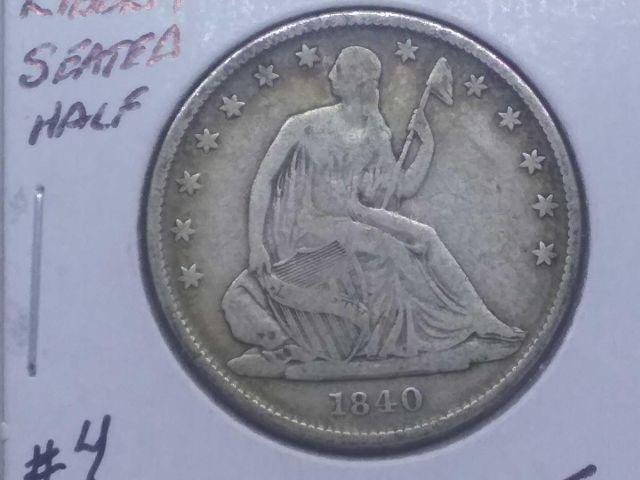 1840O SEATED HALF VG+