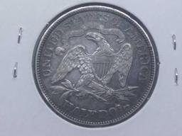 1868 SEATED HALF AU