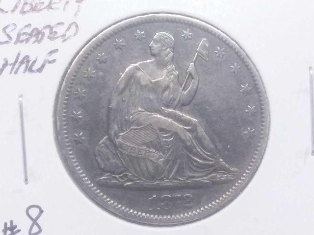 1872S SEATED HALF AU