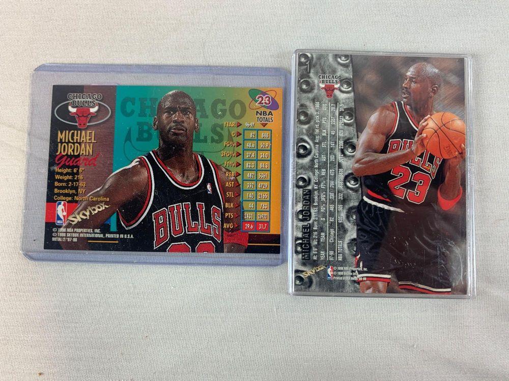 Michael Jordan insert card lot, hologram Fleer Metal Beam Team (5 altogether)