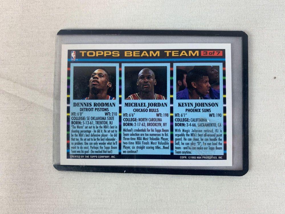 Michael Jordan insert card lot, hologram Fleer Metal Beam Team (5 altogether)