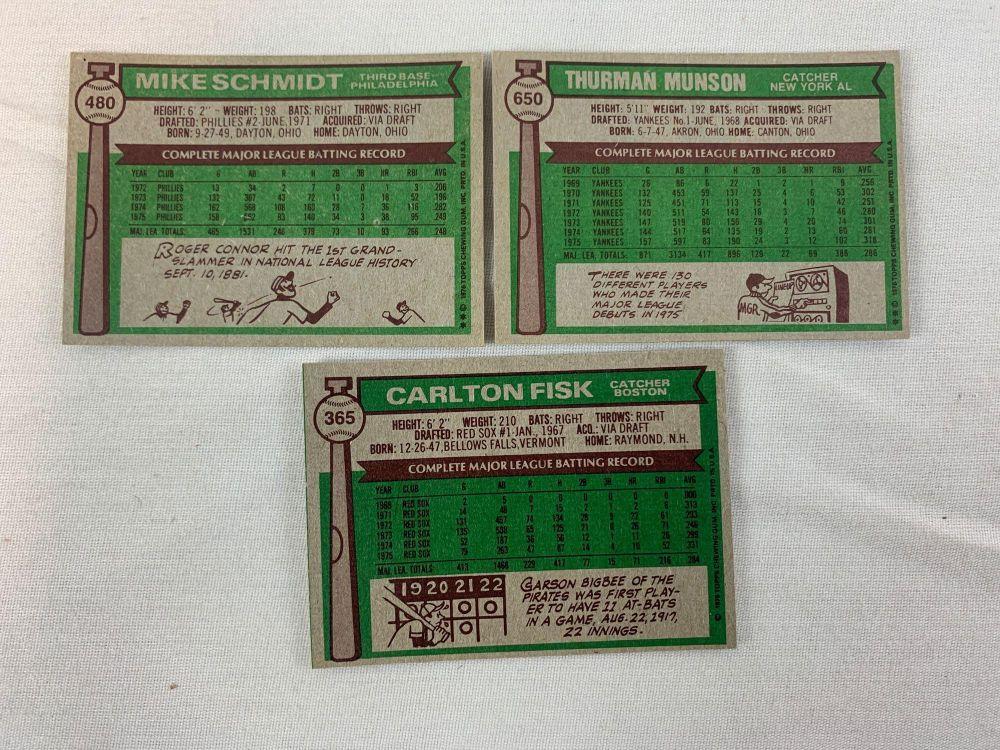 1976 Topps baseball star lot : Aaron, Brett, Yount, Munson, plus 6