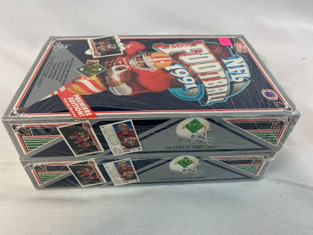 Upper Deck football sealed boxes (two)