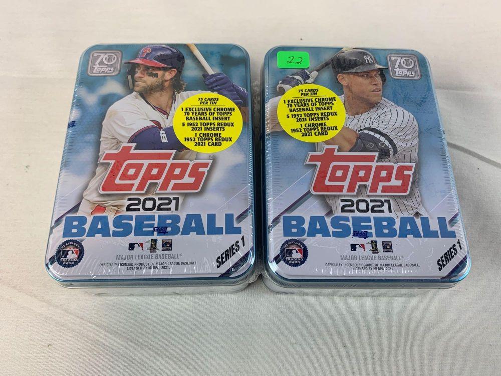 2021 Topps baseball sealed tin (2)