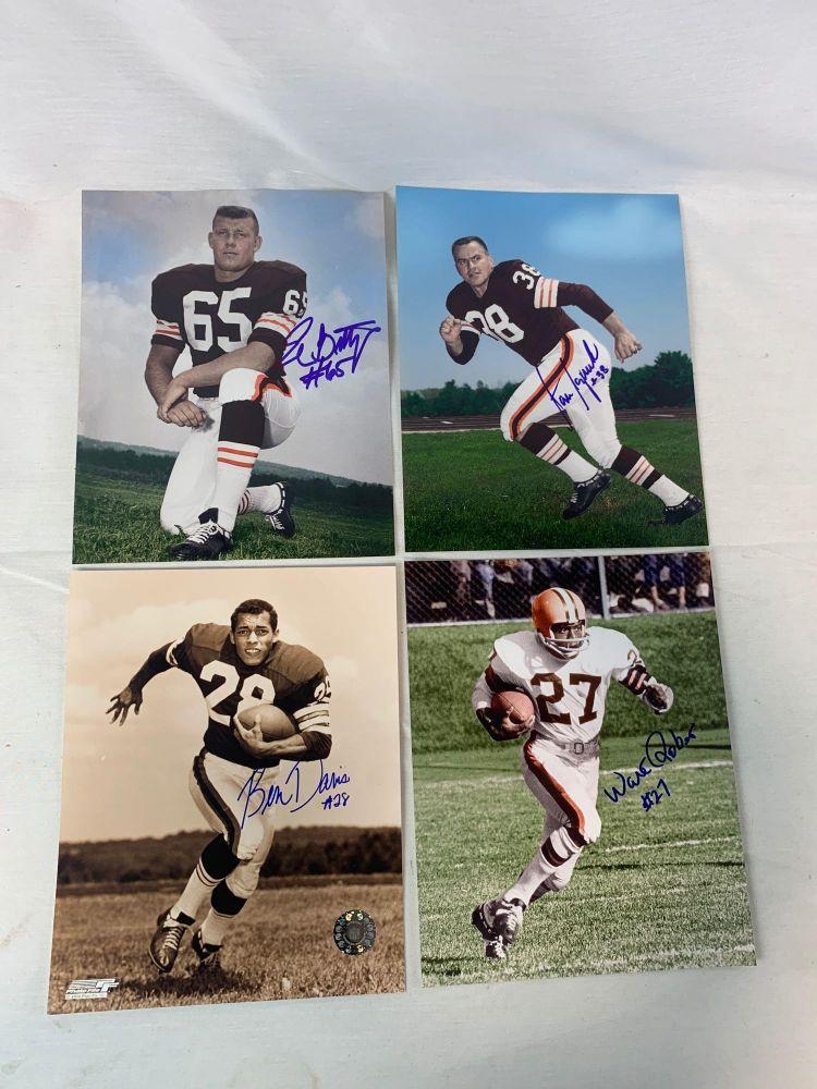 Vintage Cleveland Browns signed group of 10 photos