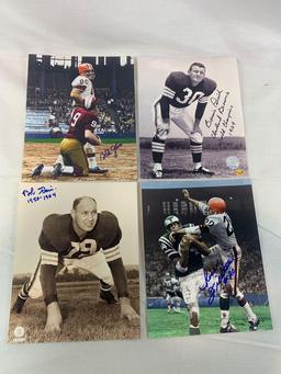 Vintage Cleveland Browns signed group of 10 photos