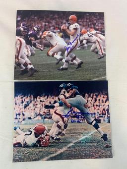 Vintage Cleveland Browns signed group of 10 photos